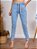 Calças Jeans Jogger Botão Encapado com Cinto Jeans - Imagem 6