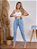 Calças Jeans Jogger Botão Encapado com Cinto Jeans - Imagem 10