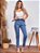 Calças Jeans Jogger Botão Encapado com Cinto Jeans - Imagem 1