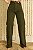 Jeans Calça Wide Leg Premium Verde Militar  Cintura Alta Levanta Bumbum - Imagem 1