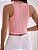 Top Cropped Frenchy Regatas Sólido Malha de Cabo - Imagem 2