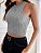 Top Cropped Frenchy Regatas Sólido Malha de Cabo - Imagem 7
