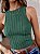 Top Cropped Frenchy Regatas Sólido Malha de Cabo - Imagem 5