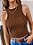 Top Cropped Frenchy Regatas Sólido Malha de Cabo - Imagem 3