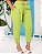 Calça Linho Alfaiataria Feminina Botão Skinny Social Ocasional Casual Cinto Fake - Imagem 6