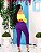 Calça Linho Alfaiataria Feminina Botão Skinny Social Ocasional Casual Cinto Fake - Imagem 2