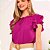 Blusa Top Gola de Gravatá Manga de Borboleta - Imagem 3