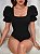 Camiseta body gola quadrada manga bufante - Imagem 9