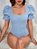 Camiseta body gola quadrada manga bufante - Imagem 4