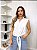 Camisa com Botões e Bolsos sem Manga com nó Cintura - Imagem 3