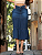Saia Jeans Midi Com Lycra - Imagem 1