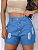 Short Jeans cintura alta Empina Bumbum Botão - Imagem 1