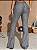 Calça Flare bolsos inclinados cintura alta Couro PU - Imagem 15