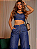 Conjunto Jeans Cropped e Calça Pantalona 100% Algodão - Imagem 3