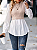 Camisa dois tons manga bufante - Imagem 4