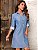 Vestido Camisa Jeans Denim manga Guia de Rolo - Imagem 12