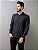 Camisa Social lisa detalhes punhos Microfibra não Amassa - Imagem 3