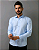 Camisa Social lisa detalhes punhos Microfibra não Amassa - Imagem 11
