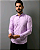 Camisa Social lisa detalhes punhos Microfibra não Amassa - Imagem 6