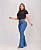 Kit 2 Calça Jeans Flare Cós Alto Lycra Premium - Imagem 10