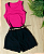 Conjunto 2 peças Regata canelada + Short Alfaiataria com cinto - Imagem 3