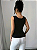 Top Regata Casual e Gola Sem Mangas com Detalhe Floral - Imagem 3