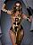 Fantasy Costume Macacão Metalizado de Alça Cosplay para Mulheres - Imagem 10