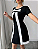 Vestido Casual Preto e Branco Modelo A-Line, - Imagem 7