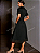 Vestido Sollinarry Manga Curta Vintage Contraste de Cores Botões - Imagem 17