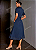 Vestido Sollinarry Manga Curta Vintage Contraste de Cores Botões - Imagem 11