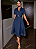 Vestido Sollinarry Manga Curta Vintage Contraste de Cores Botões - Imagem 10