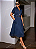 Vestido Sollinarry Manga Curta Vintage Contraste de Cores Botões - Imagem 9