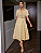 Vestido Sollinarry Manga Curta Vintage Contraste de Cores Botões - Imagem 6