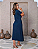 Vestido Midi Adele Manga Curta Com Bolso Com Fendas - Imagem 7