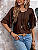 Camiseta de manga com bainha franzida em camada dupla - Imagem 8
