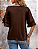 Camiseta de manga com bainha franzida em camada dupla - Imagem 10