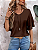 Camiseta de manga com bainha franzida em camada dupla - Imagem 11
