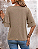 Camiseta de manga com bainha franzida em camada dupla - Imagem 3