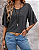 Camiseta de manga com bainha franzida em camada dupla - Imagem 17