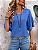 Camiseta de manga com bainha franzida em camada dupla - Imagem 6