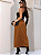 Saia Midi Elegante Cintura Alta Outono Inverno - Imagem 3