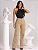 Calça Jeans Wide Leg Cargo Cintura Alta - Imagem 1