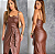 Vestido Midi Couro Sintético Alças Finas - Imagem 2