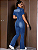 Macacão Denim Casual de Manga Curta Minimalista - Imagem 3