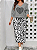 Conjunto Vestido de moletom casual com estampa de coração e onça 2 Peças - Imagem 19