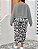 Conjunto Vestido de moletom casual com estampa de coração e onça 2 Peças - Imagem 17