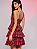 Vestido Mini Babado Xadrez Estilo Cowgirl Ocidental - Imagem 3