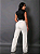 Calça Wide Leg Pantalona Jeans Cintura Alta Levanta Bumbum - Imagem 6