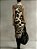 Vestido de Gola Alta Sem Mangas com Estampado de Leopardo Irregular e Franjas - Imagem 3