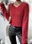 Suéter de Tricô de Cashmere de Vison com Decote em V - Imagem 15